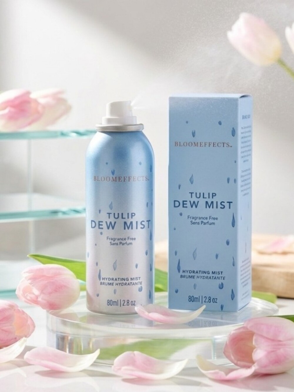 Bloomeffects Tulip Dew Mist Hydrating Face Spray 80ml / 2.8oz - Brand New